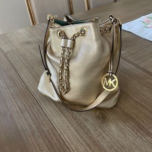 Gold MK Bucket Bag